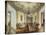 Interior view of the Salon of a Castle in Obertwaltersdorf-Alt Rudolf-Stretched Canvas