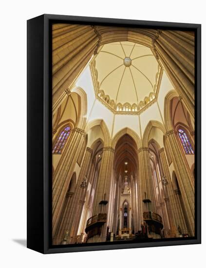 Interior view of the Sao Paulo See Metropolitan Cathedral, Praca da Se, City of Sao Paulo, State of-Karol Kozlowski-Framed Stretched Canvas