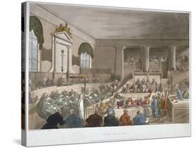 Interior View of the Sessions House, Old Bailey, with a Court in Session, City of London, 1809-Joseph Constantine Stadler-Stretched Canvas