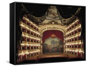 Interior View of the Stage of the San Carlo Theatre in Naples-null-Framed Stretched Canvas