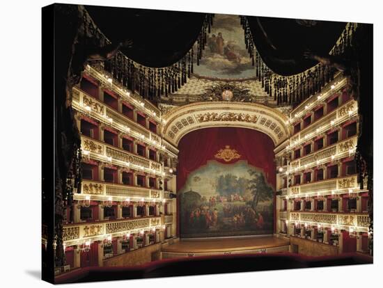 Interior View of the Stage of the San Carlo Theatre in Naples-null-Stretched Canvas