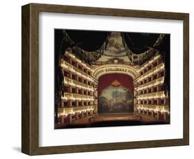 Interior View of the Stage of the San Carlo Theatre in Naples-null-Framed Giclee Print