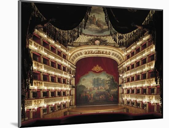 Interior View of the Stage of the San Carlo Theatre in Naples-null-Mounted Giclee Print