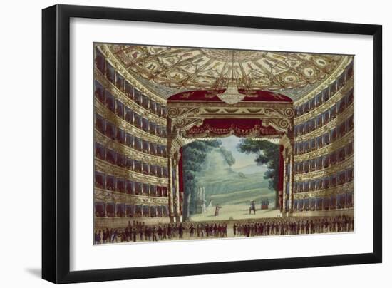 Interior View of the Teatro Alla Scala in Milan, ca. 1830-null-Framed Giclee Print
