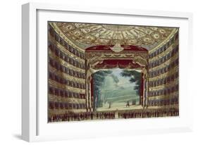 Interior View of the Teatro Alla Scala in Milan, ca. 1830-null-Framed Giclee Print