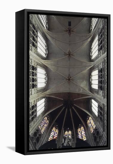 Interior View of Vault of Cathedral of St Rombaut-null-Framed Stretched Canvas