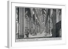 Interior View of Westminster Abbey, London, C1760-Thomas Bowles-Framed Giclee Print