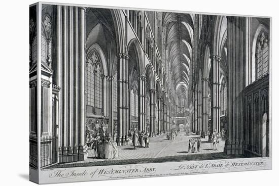 Interior View of Westminster Abbey, London, C1760-Thomas Bowles-Stretched Canvas