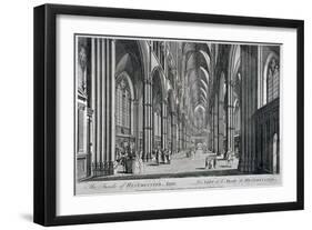 Interior View of Westminster Abbey, London, C1760-Thomas Bowles-Framed Giclee Print