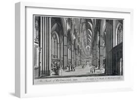 Interior View of Westminster Abbey, London, C1760-Thomas Bowles-Framed Giclee Print