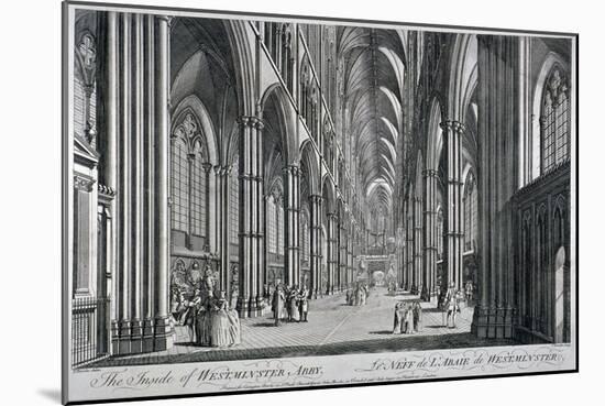 Interior View of Westminster Abbey, London, C1760-Thomas Bowles-Mounted Giclee Print