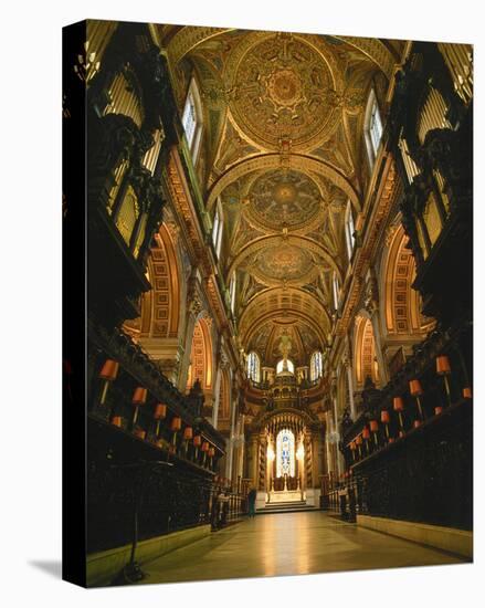 Interior view St. Paul's Cathedral, London, South England, Great Britain hph15-null-Stretched Canvas