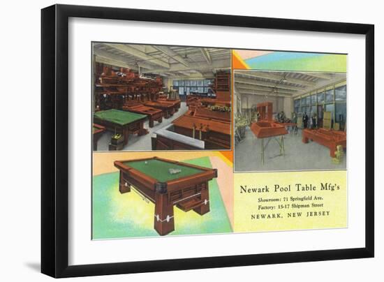 Interior Views of Newark Pool Table Manufacturers - Newark, NJ-Lantern Press-Framed Art Print
