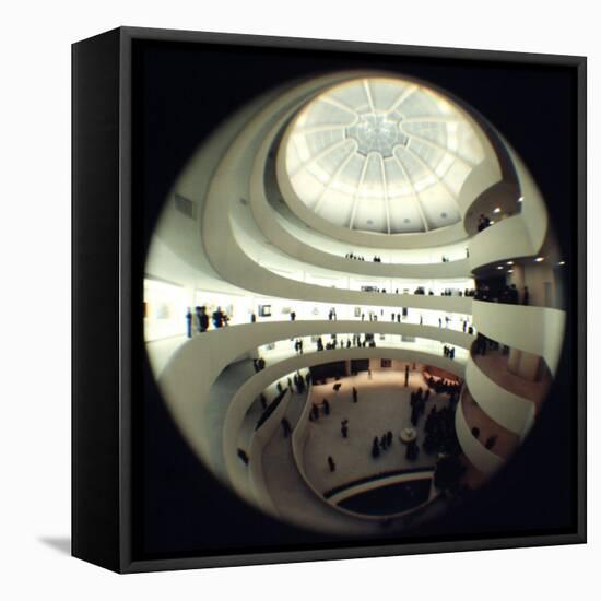 Interior Views of the Frank Lloyd Wright Designed, Solomon R. Guggenheim Museum-Dmitri Kessel-Framed Stretched Canvas