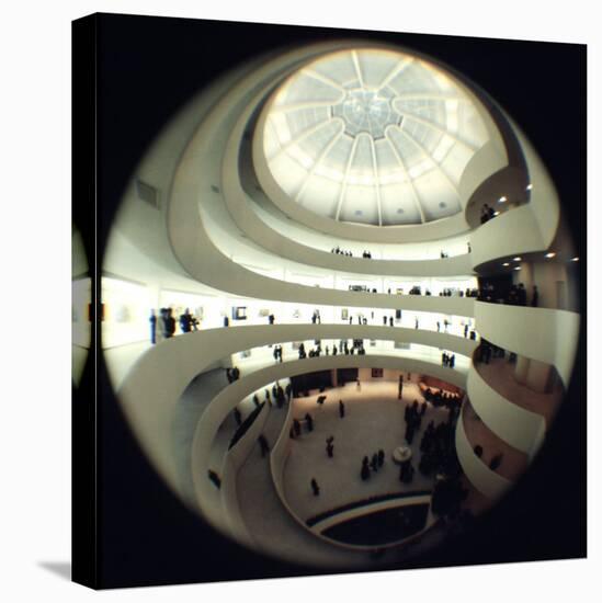 Interior Views of the Frank Lloyd Wright Designed, Solomon R. Guggenheim Museum-Dmitri Kessel-Stretched Canvas