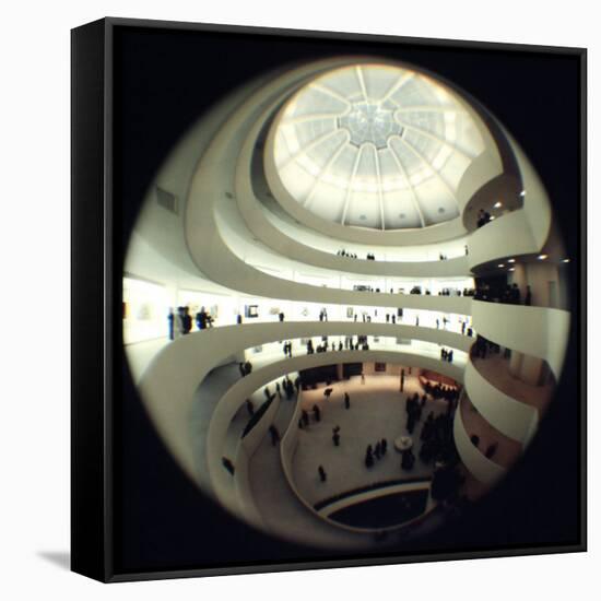 Interior Views of the Frank Lloyd Wright Designed, Solomon R. Guggenheim Museum-Dmitri Kessel-Framed Stretched Canvas