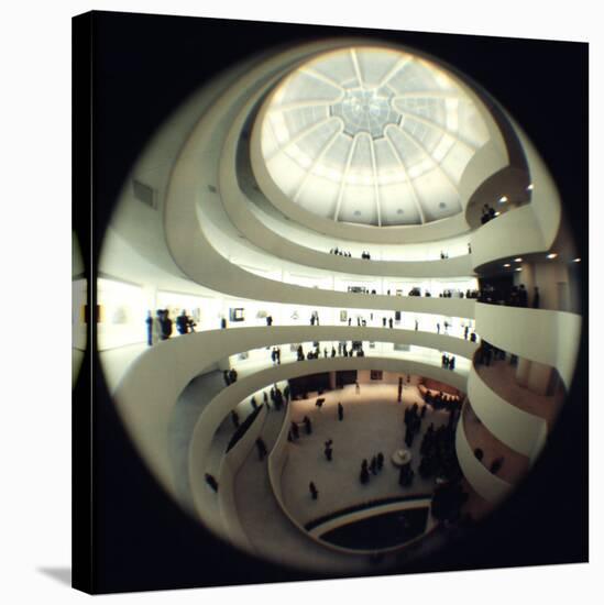 Interior Views of the Frank Lloyd Wright Designed, Solomon R. Guggenheim Museum-Dmitri Kessel-Stretched Canvas