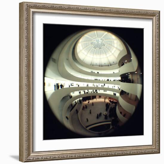 Interior Views of the Frank Lloyd Wright Designed, Solomon R. Guggenheim Museum-Dmitri Kessel-Framed Photographic Print