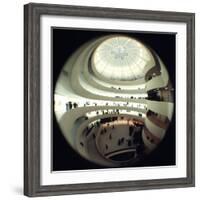 Interior Views of the Frank Lloyd Wright Designed, Solomon R. Guggenheim Museum-Dmitri Kessel-Framed Photographic Print