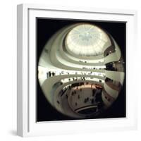 Interior Views of the Frank Lloyd Wright Designed, Solomon R. Guggenheim Museum-Dmitri Kessel-Framed Photographic Print