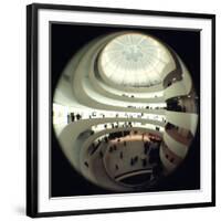 Interior Views of the Frank Lloyd Wright Designed, Solomon R. Guggenheim Museum-Dmitri Kessel-Framed Photographic Print