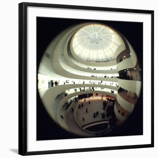 Interior Views of the Frank Lloyd Wright Designed, Solomon R. Guggenheim Museum-Dmitri Kessel-Framed Photographic Print