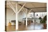 Interior Wide Loft, Beams and Wooden Floor-zveiger-Stretched Canvas