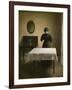 Interior with a back woman, 1898-Vilhelm Hammershoi-Framed Giclee Print