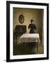 Interior with a back woman, 1898-Vilhelm Hammershoi-Framed Giclee Print