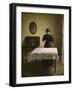 Interior with a back woman, 1898-Vilhelm Hammershoi-Framed Giclee Print