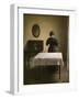 Interior with a back woman, 1898-Vilhelm Hammershoi-Framed Giclee Print
