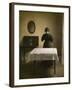 Interior with a back woman, 1898-Vilhelm Hammershoi-Framed Giclee Print