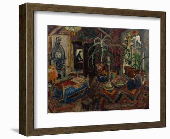 Interior with a Cradle, circa 1925-Nikolai Astrup-Framed Giclee Print