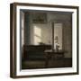 Interior with a flower port, Bredgade 25, 1910-11-Vilhelm Hammershoi-Framed Giclee Print