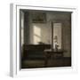 Interior with a flower port, Bredgade 25, 1910-11-Vilhelm Hammershoi-Framed Giclee Print