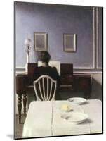 Interior with a Girl at the Clavier, 1901-Vilhelm Hammershoi-Mounted Giclee Print