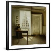 Interior with a Lady, 1901-Vilhelm Hammershoi-Framed Giclee Print