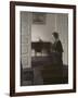 Interior with a Lady Reading, c.1900-Vilhelm Hammershoi-Framed Giclee Print