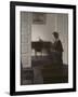 Interior with a Lady Reading, c.1900-Vilhelm Hammershoi-Framed Giclee Print