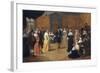 Interior with a Music Party and an Elegant Couple Dancing-Hieronymus Janssens-Framed Giclee Print