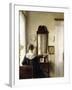 Interior with a Seated Woman by a Window-Carl Holsoe-Framed Giclee Print