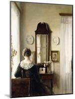 Interior with a Seated Woman by a Window-Carl Holsoe-Mounted Giclee Print