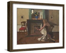 Interior with a Woman in a Shirt, 1899-Félix Vallotton-Framed Giclee Print