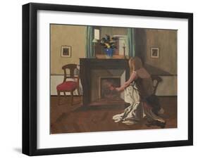 Interior with a Woman in a Shirt, 1899-Félix Vallotton-Framed Giclee Print