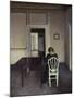 Interior with a Woman Seated on a White Chair-Vilhelm Hammershoi-Mounted Giclee Print