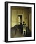 Interior with a Woman Seated on a White Chair-Vilhelm Hammershoi-Framed Giclee Print