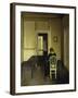 Interior with a Woman Seated on a White Chair-Vilhelm Hammershoi-Framed Giclee Print