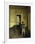 Interior with a Woman Seated on a White Chair-Vilhelm Hammershoi-Framed Giclee Print