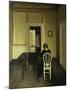 Interior with a Woman Seated on a White Chair-Vilhelm Hammershoi-Mounted Giclee Print