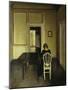 Interior with a Woman Seated on a White Chair-Vilhelm Hammershoi-Mounted Giclee Print